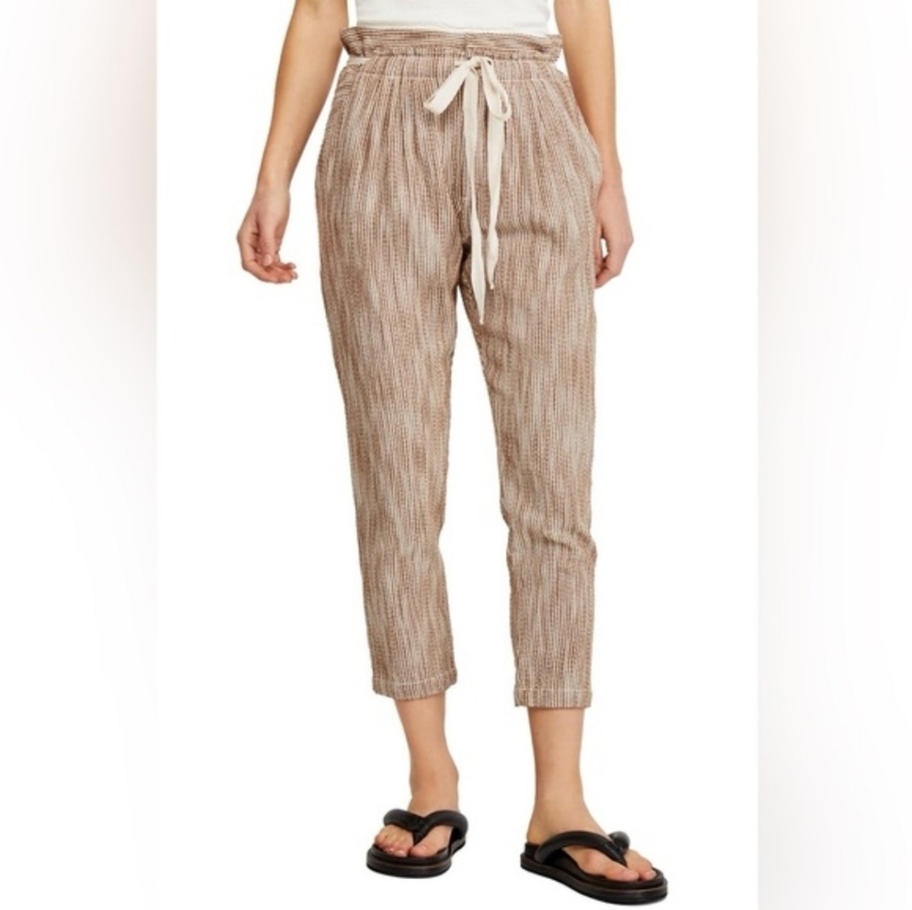 FREE PEOPLE Light At Sunrise Striped Cropped Pants Size 0